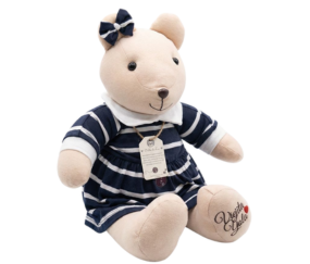 Peluche Oso Memorable Realizado Solo con Tela Base y Ropa al Peluche